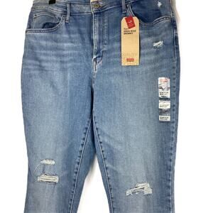 Levi's Distressed 721 High Rise Skinny, Stretch Soft Sculpt Ankle Jeans 33/30